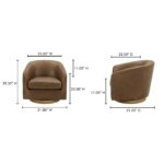 Oscy Leather Swivel Chair Tan KQ-1015-40-CAN KQ 1015 40 70