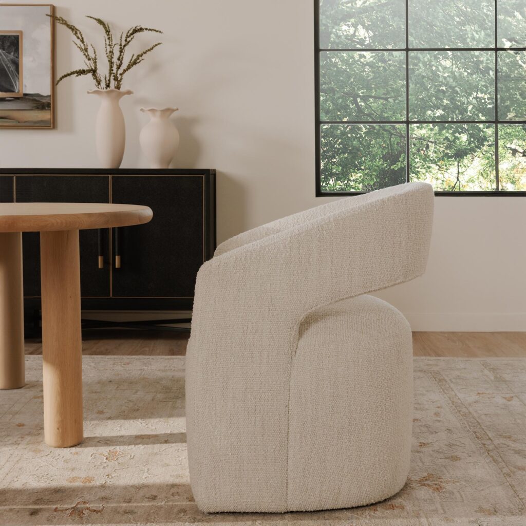 Barrow Rolling Dining Chair White Mist - Image 16