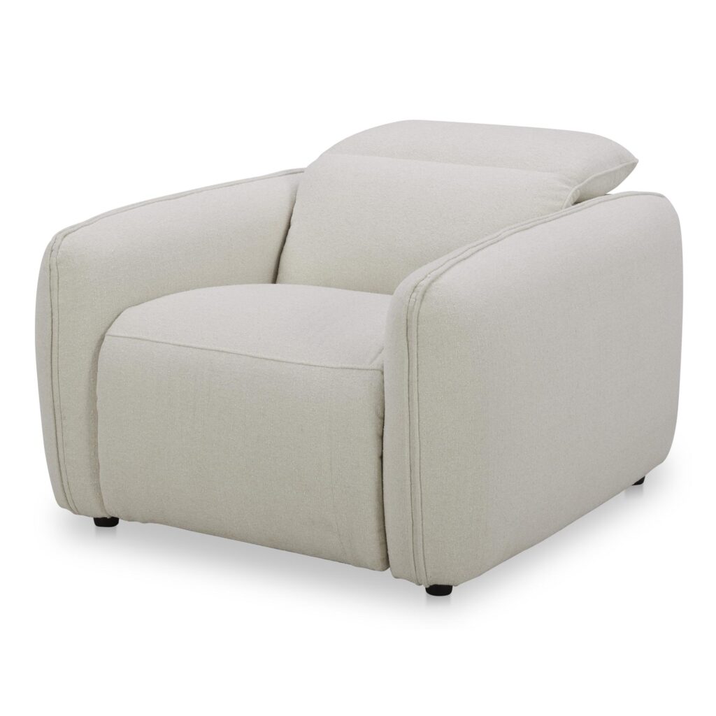 Eli Power Recliner Chair Warm White - Image 3