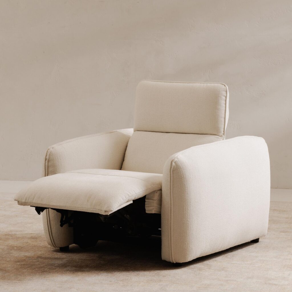 Eli Power Recliner Chair Warm White - Image 9