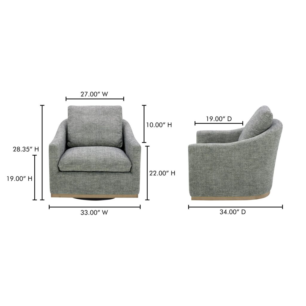 Linden Swivel Chair Slated Moss - Image 10