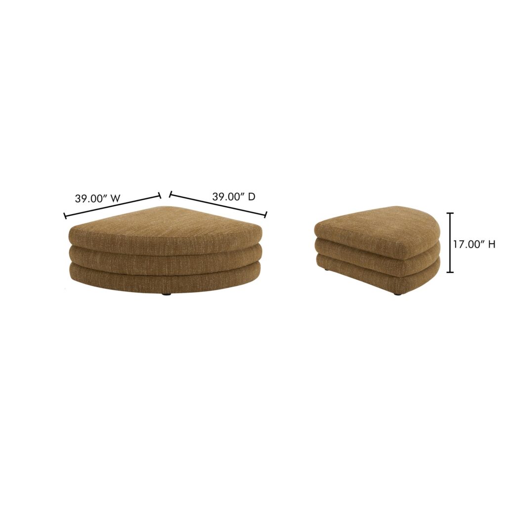 Lowtide Curved Ottoman Amber Glow - Image 8