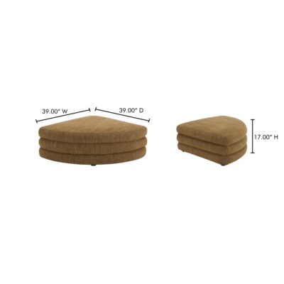 Lowtide Curved Ottoman Amber Glow KQ-1033-09-CAN KQ 1033 09 70