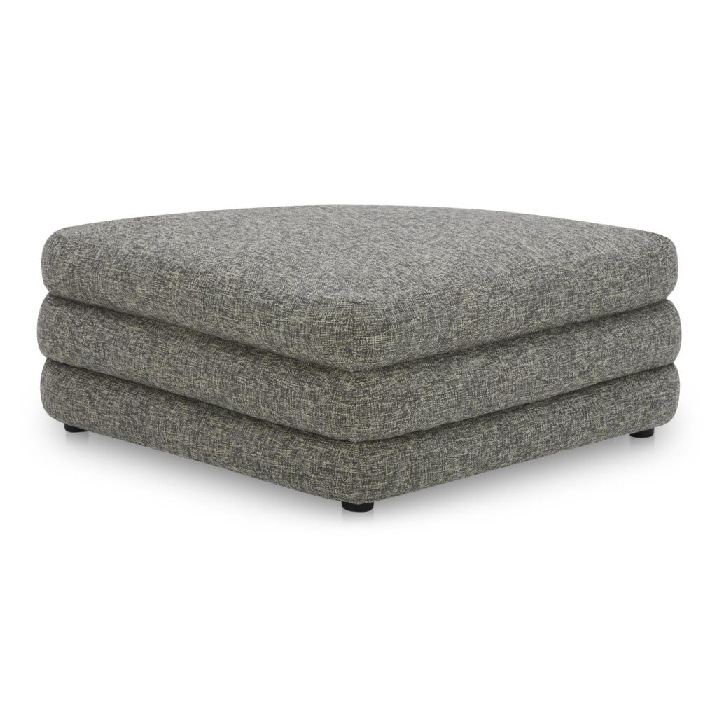 Lowtide Curved Ottoman Stone Tweed - Image 3