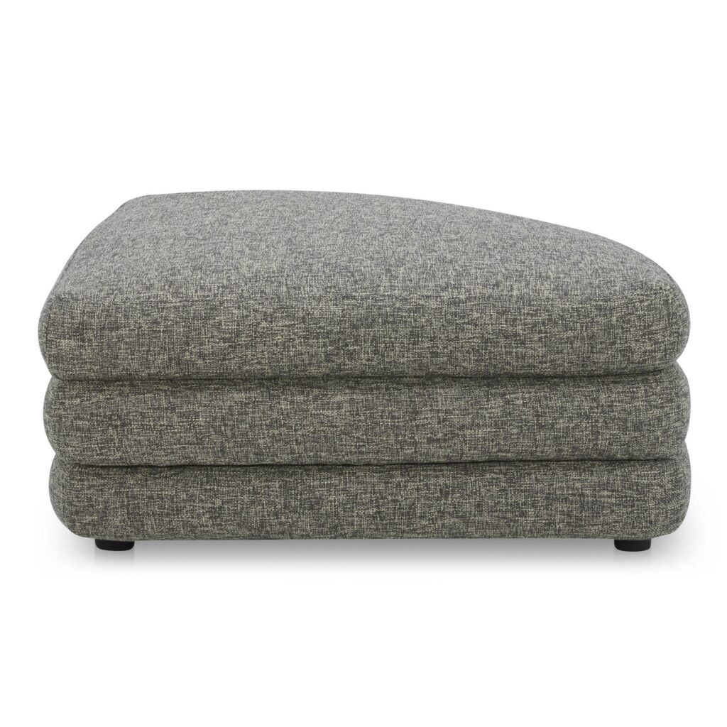 Lowtide Curved Ottoman Stone Tweed - Image 4
