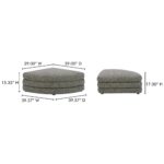 Lowtide Curved Ottoman Stone Tweed KQ-1033-37 KQ 1033 37 70