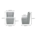 Cormac Rolling Dining Chair Performance Fabric KQ-1035-16 KQ 1035 16 70