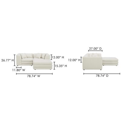 Lowtide Nook Modular Sectional Warm White 13 Lowtide Nook Modular Sectional Warm White KQ-1038-18 KQ 1038 18 70