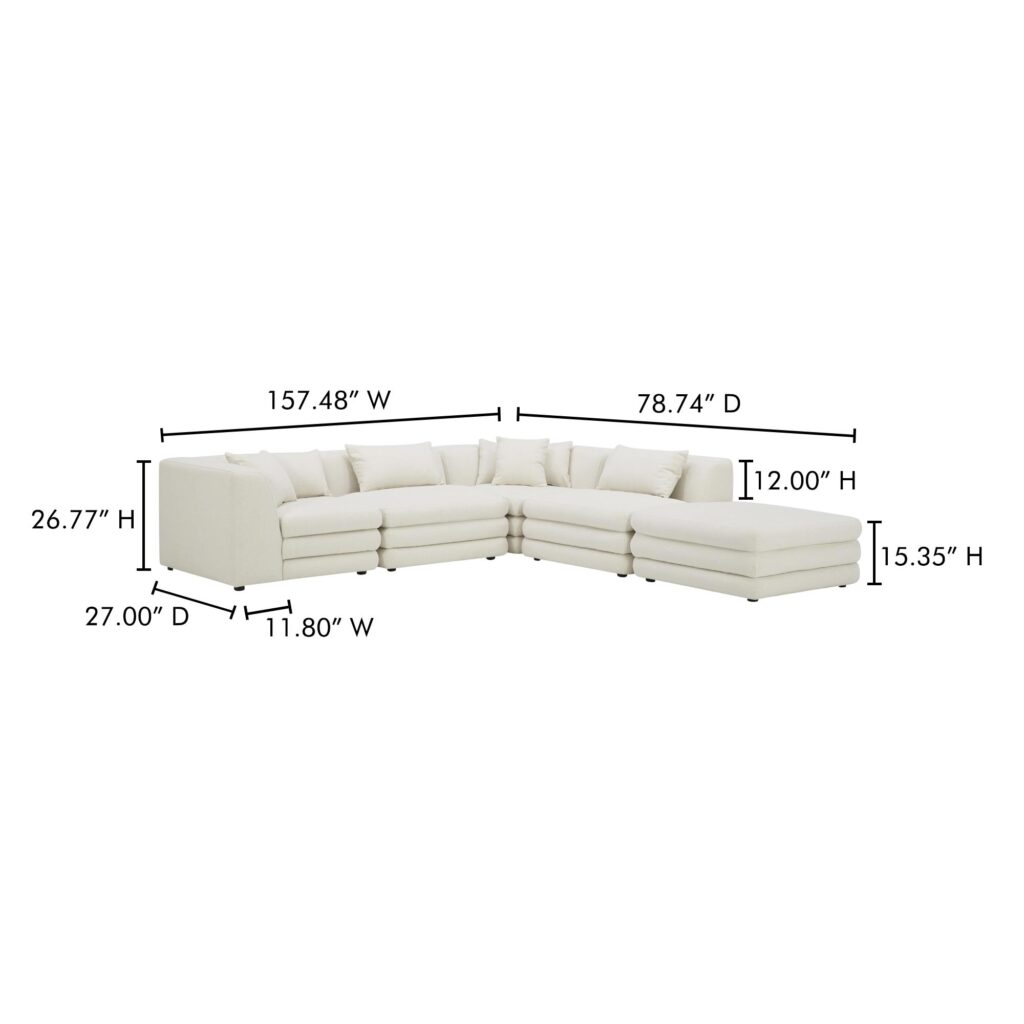 Lowtide Dream Modular Sectional Warm White - Image 12