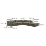 Lowtide Dream Modular Sectional Stone Tweed KQ-1040-37 KQ 1040 37 70
