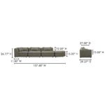 Lowtide Linear Modular Sectional Stone Tweed KQ-1041-37 KQ 1041 37 70