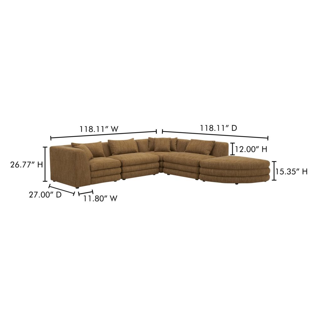 Lowtide Alcove Modular Sectional Amber Glow - Image 8