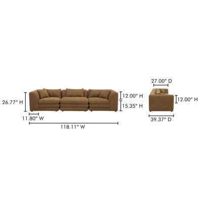 Lowtide Modular Sofa Amber Glow 9 Lowtide Modular Sofa Amber Glow KQ-1043-09 KQ 1043 09 70