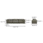 Lowtide Modular Sofa Stone Tweed KQ-1043-37 KQ 1043 37 70