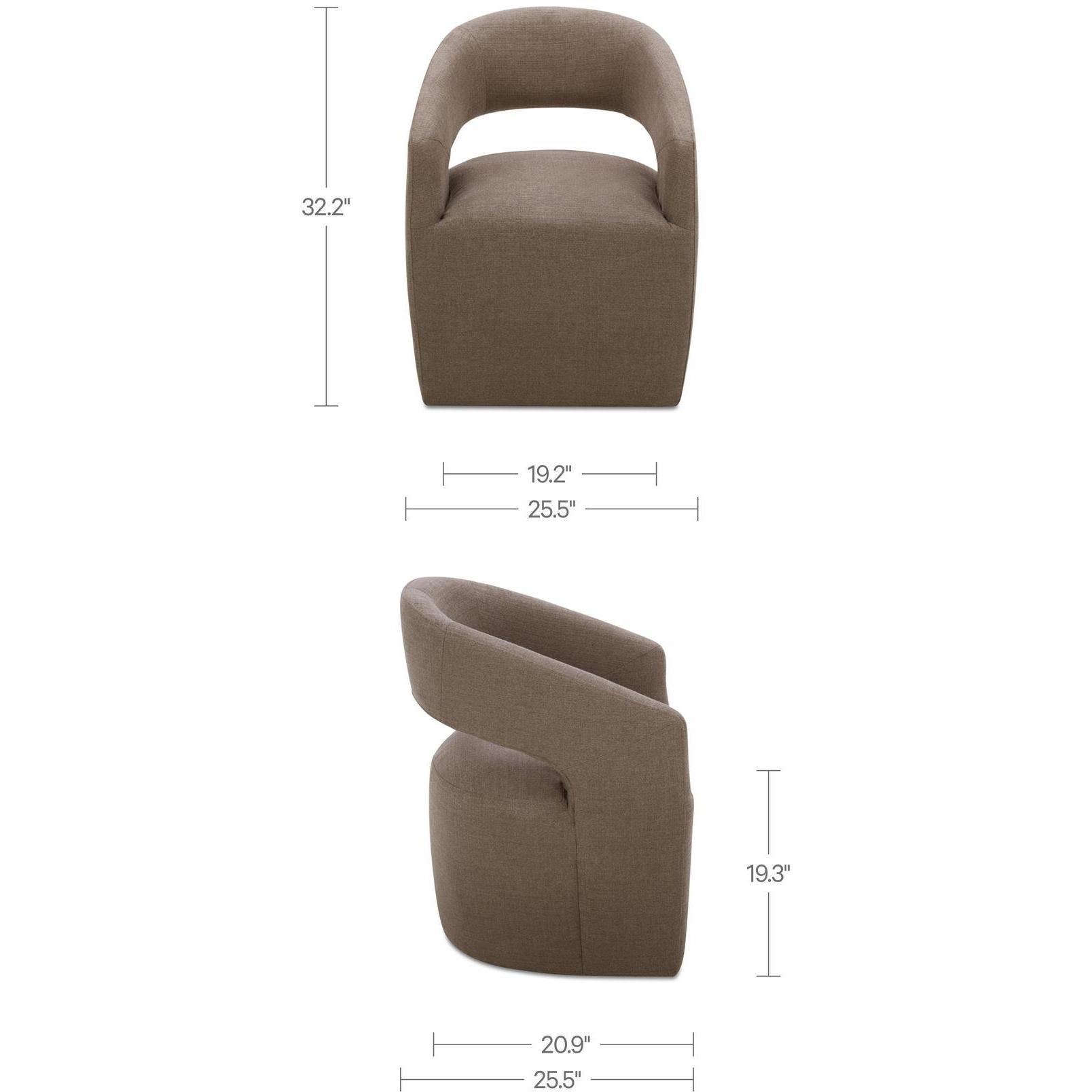 Barrow Rolling Dining Chair Soft Taupe 2 Barrow Rolling Dining Chair Soft Taupe - Image 2