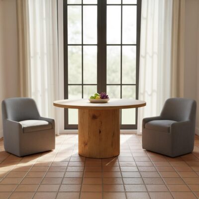 Maisie Rolling Dining Chair Slate Blue KQ-1045-26-CAN KQ 1045 26 CAN 00