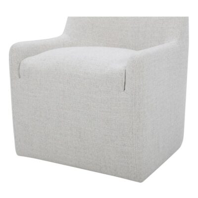 Maisie Rolling Dining Chair Flecked Oat KQ-1045-34-CAN KQ 1045 34 CAN Maisie closeup02 shadsilo