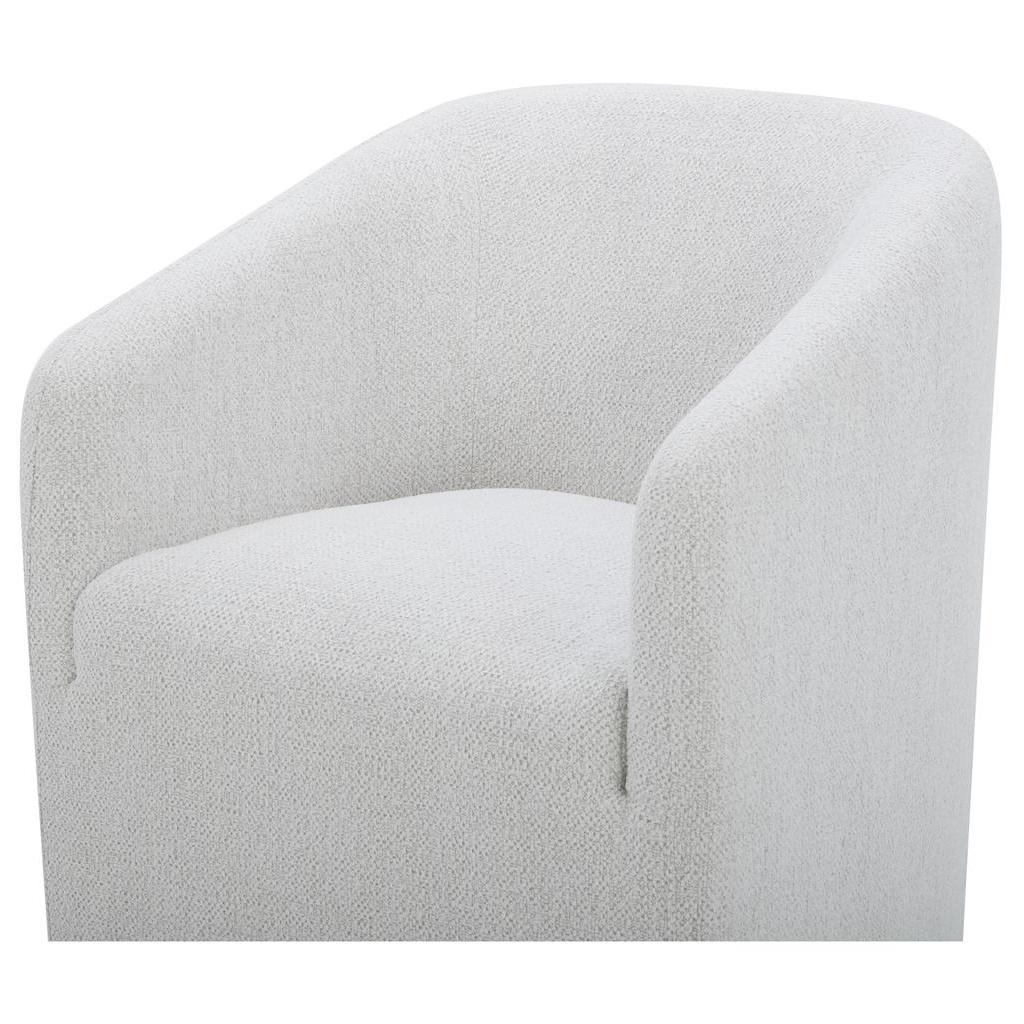 Sandy Rolling Dining Chair Off White 5 Sandy Rolling Dining Chair Off White - Image 5