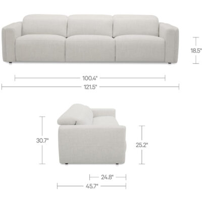 Wilder Power Recliner Sofa Flecked Oat KQ-1047-34-0-CAN KQ 1047 34 0 CAN 70 dim