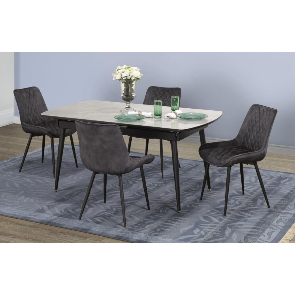 Fabian 5-Piece Dining Set - Grey