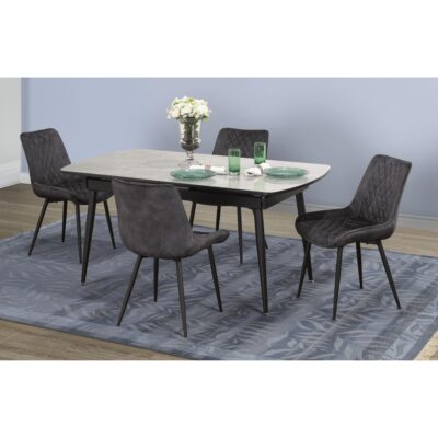 Fabian 5-Piece Dining Set - Grey
