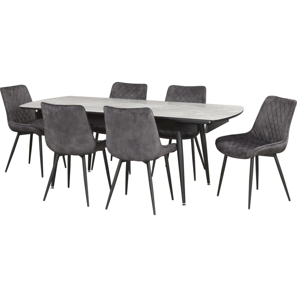 Fabian 7-Piece Dining Set - Grey