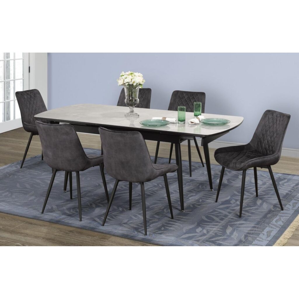 Fabian Dining Table - Dark Grey - Image 7