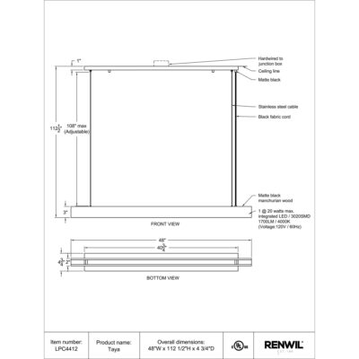 Taya Ceiling Fixture LPC4412 LPC4412 5
