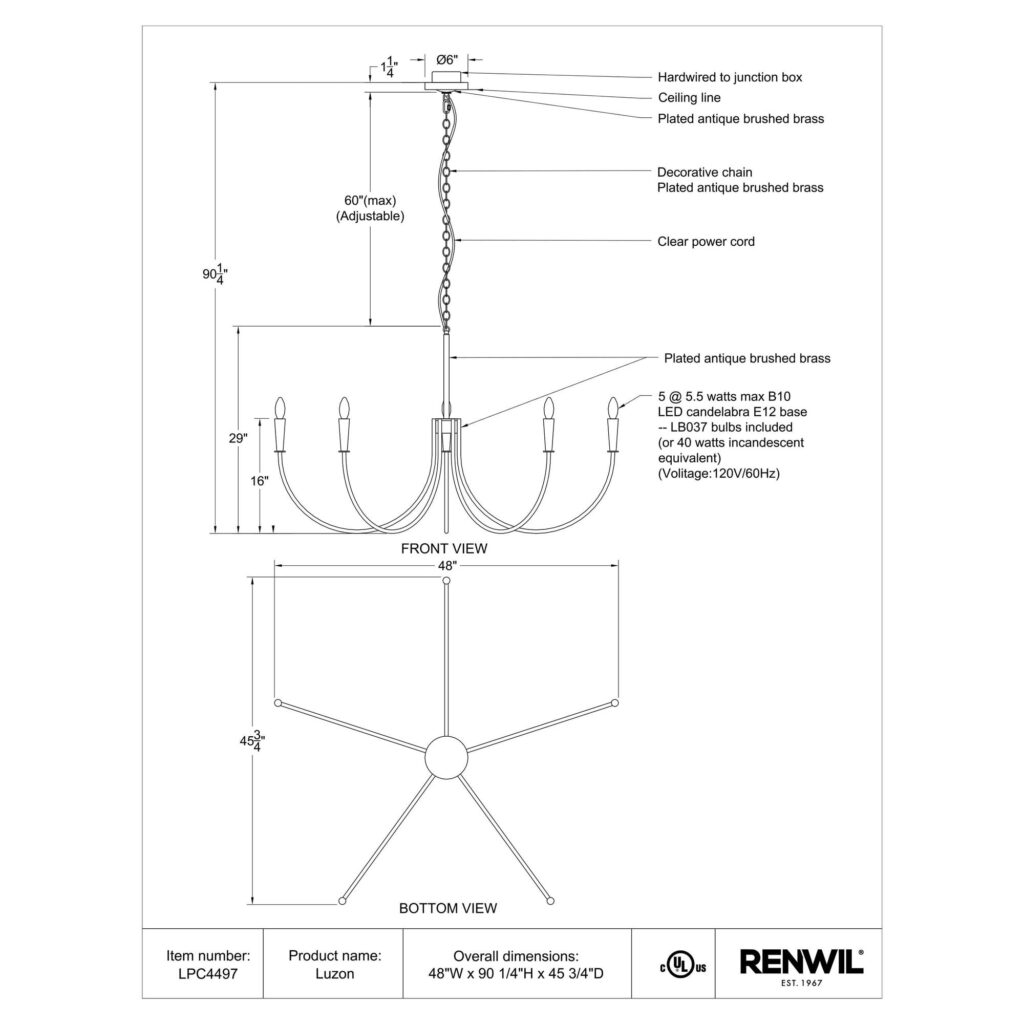Luzon Ceiling Fixture - Image 6