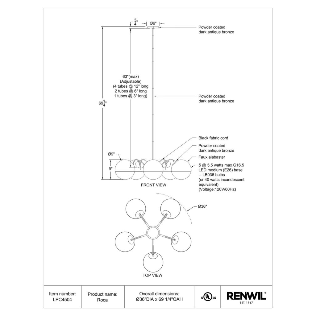 ROCA Ceiling Fixture - Image 7