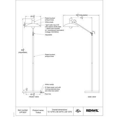 Troilus Floor Lamp 8 Troilus Floor Lamp LPF3037 LPF3037 4