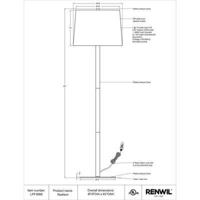 Radison Floor Lamp LPF3066 LPF3066 5