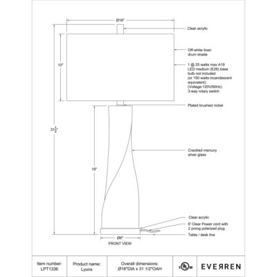 Lyons Table Lamp 11 Lyons Table Lamp LPT1336 LPT1336 5