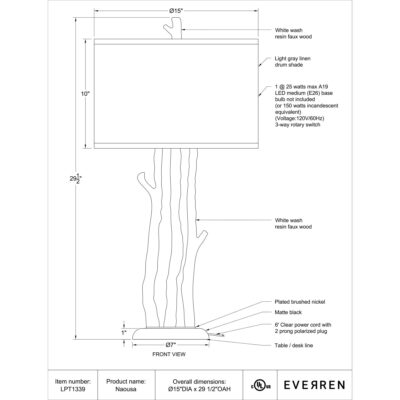 Naousa Table Lamp LPT1339 LPT1339 5