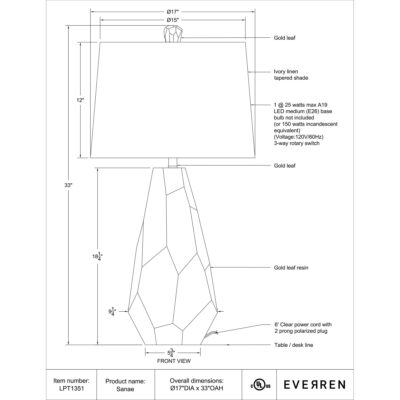 Sanae Table Lamp 10 Sanae Table Lamp LPT1351 LPT1351 5
