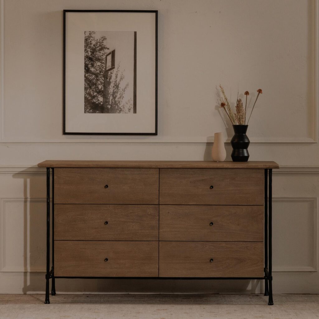 Rene 6 Drawer Dresser Brown - Image 8