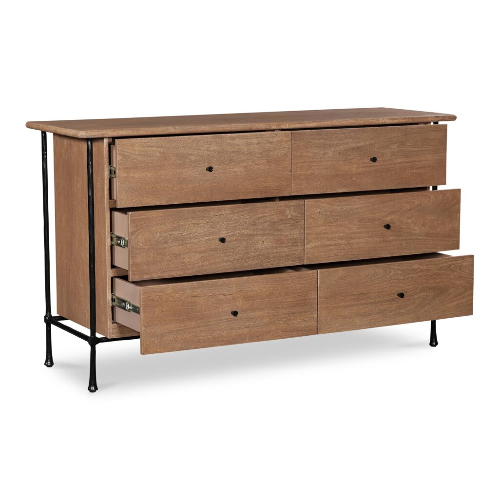 Rene 6 Drawer Dresser Brown - Image 2