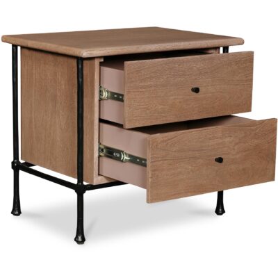 Rene Nightstand Brown LX-1079-03 LX 1079 03 Rene diagR open shadsilo