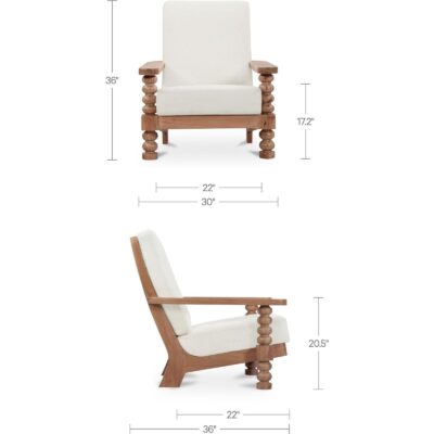 Ingrid Accent Chair Off White LX-1094-05 LX 1094 05 70 dim