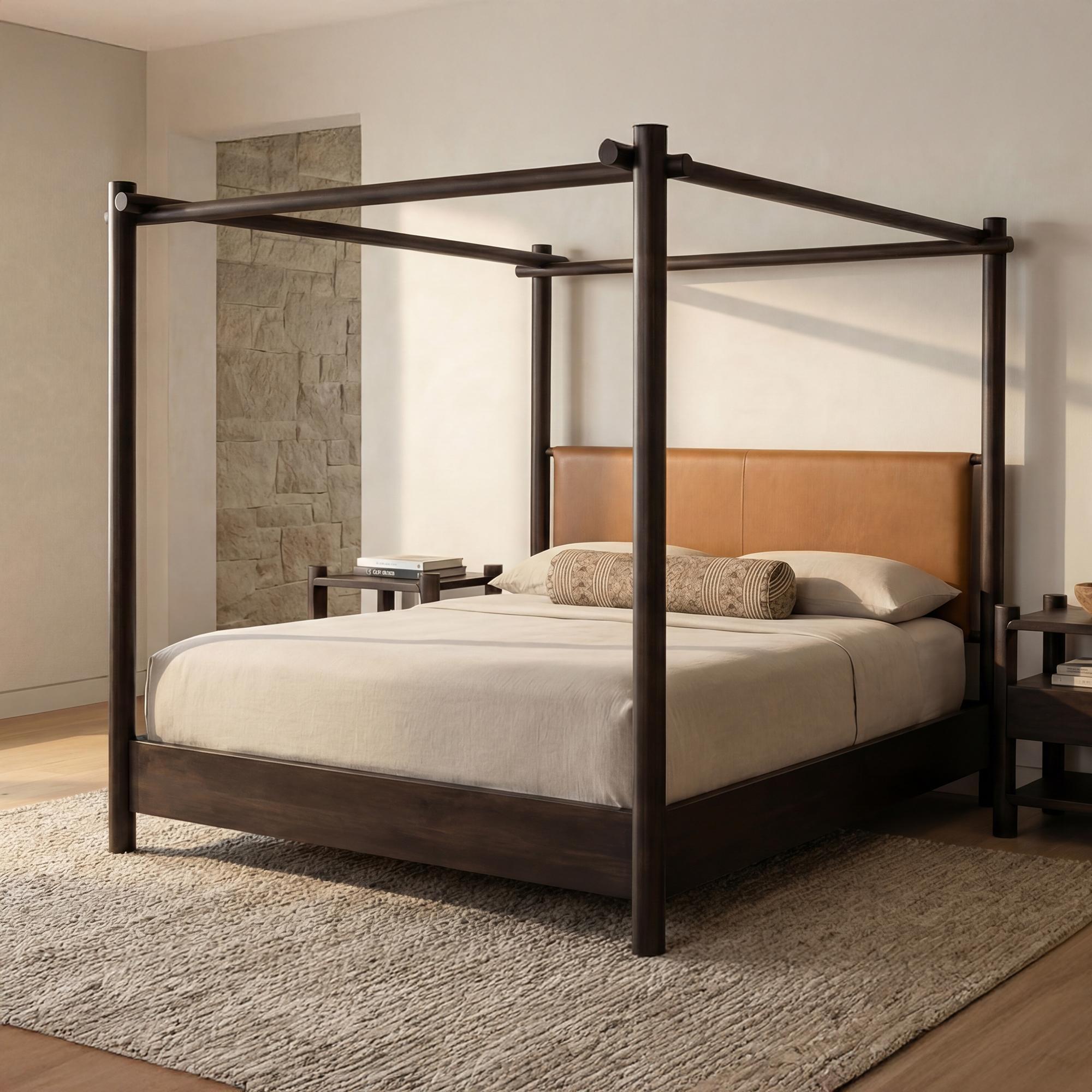 Devin Bed King Brown 2 Devin Bed King Brown - Image 2