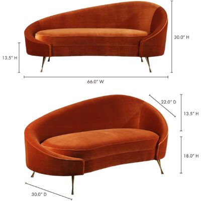 Abigail Chaise Umber 14 Abigail Chaise Umber ME-1053-12 ME 1053 12 70