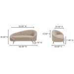 Abigail Chaise Light Brown Faux Shearling ME-1053-21 ME 1053 21 70