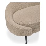 Abigail Chaise Light Brown Faux Shearling ME-1053-21 ME 1053 21 Abigail closeup shadsilo