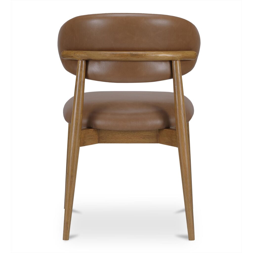 Ellie Dining Chair Brown Leather - Image 4