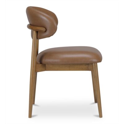 Ellie Dining Chair Brown Leather ME-1069-03 ME 1069 03 Ellie side right shadsilo
