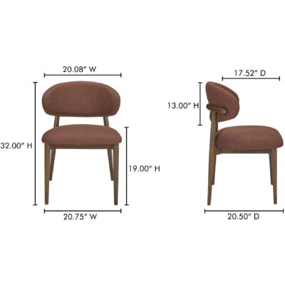 Ellie Dining Chair Rust ME-1069-22 ME 1069 22 70