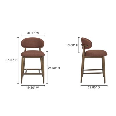 Ellie Counter Stool Rust ME-1070-22 ME 1070 22 70
