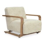 Eckersley Lounge Chair Cream Faux Fur ME-1073-05 ME 1073 05 01