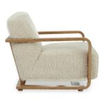Eckersley Lounge Chair Cream Faux Fur ME-1073-05 ME 1073 05 02