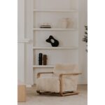 Eckersley Lounge Chair Cream Faux Fur ME-1073-05 ME 1073 05 30